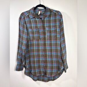 Anthropologie Pilcro Multicolor Plaid Casual Shirt